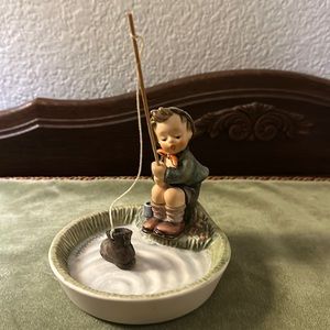 Vintage Goebel Rare Hummel 373 Just Fishing